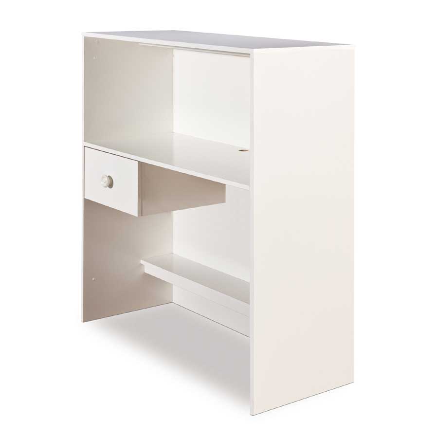 South Shore Logik Pure White Loft Bed Desk