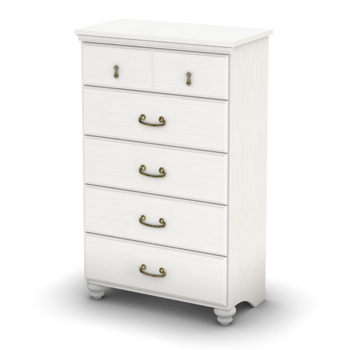 South Shore Noble 5 Drawer Chest - White Wash