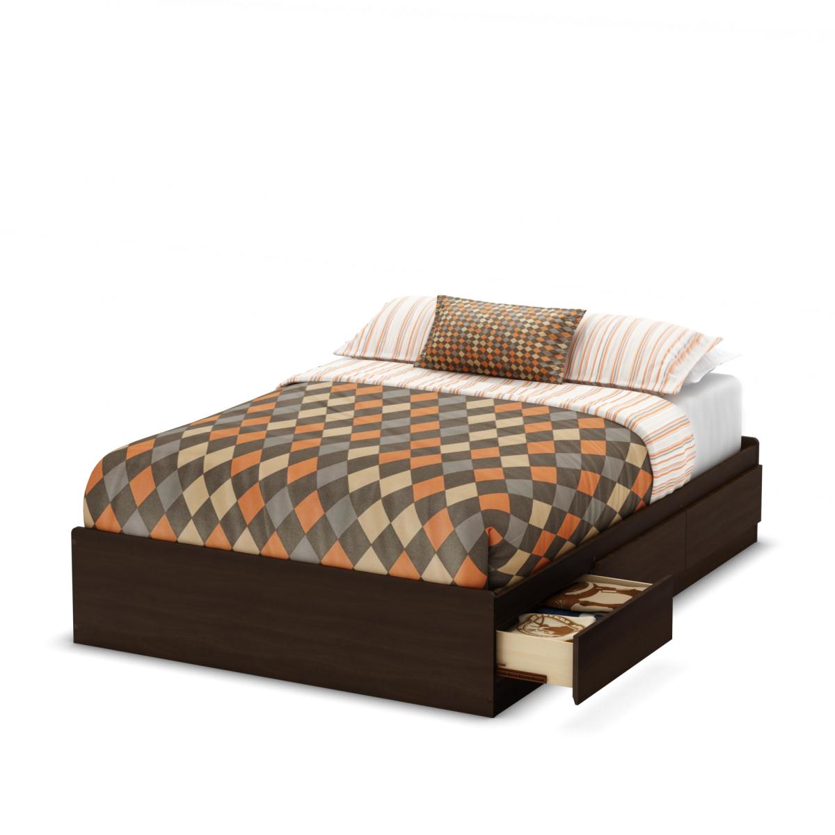 South Shore Clever Room Full Mates Bed - Mocha