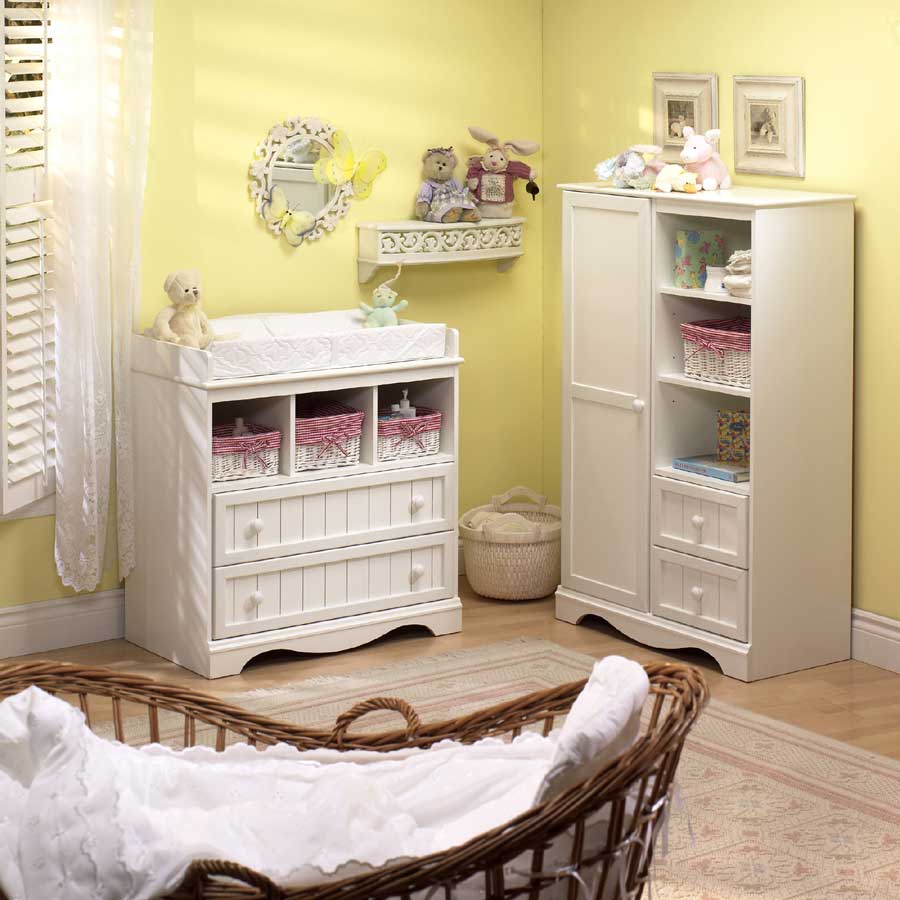 South Shore Country Baby Furniture Pure White Changing Table