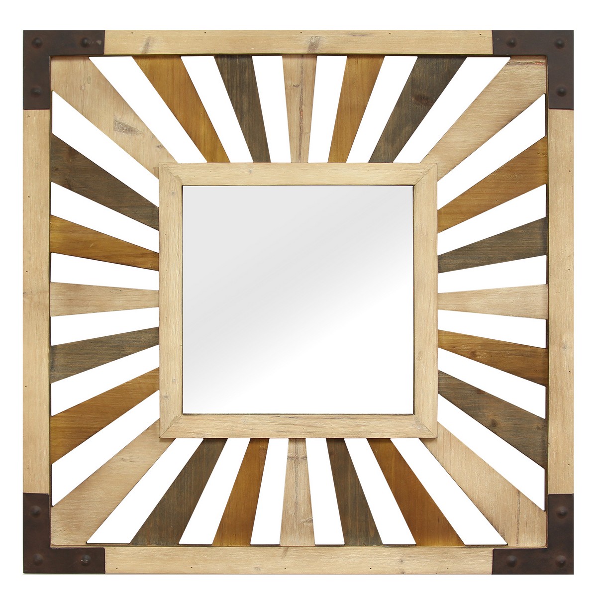 Stratton Home Decor Gigi Wood Mirror - Multi