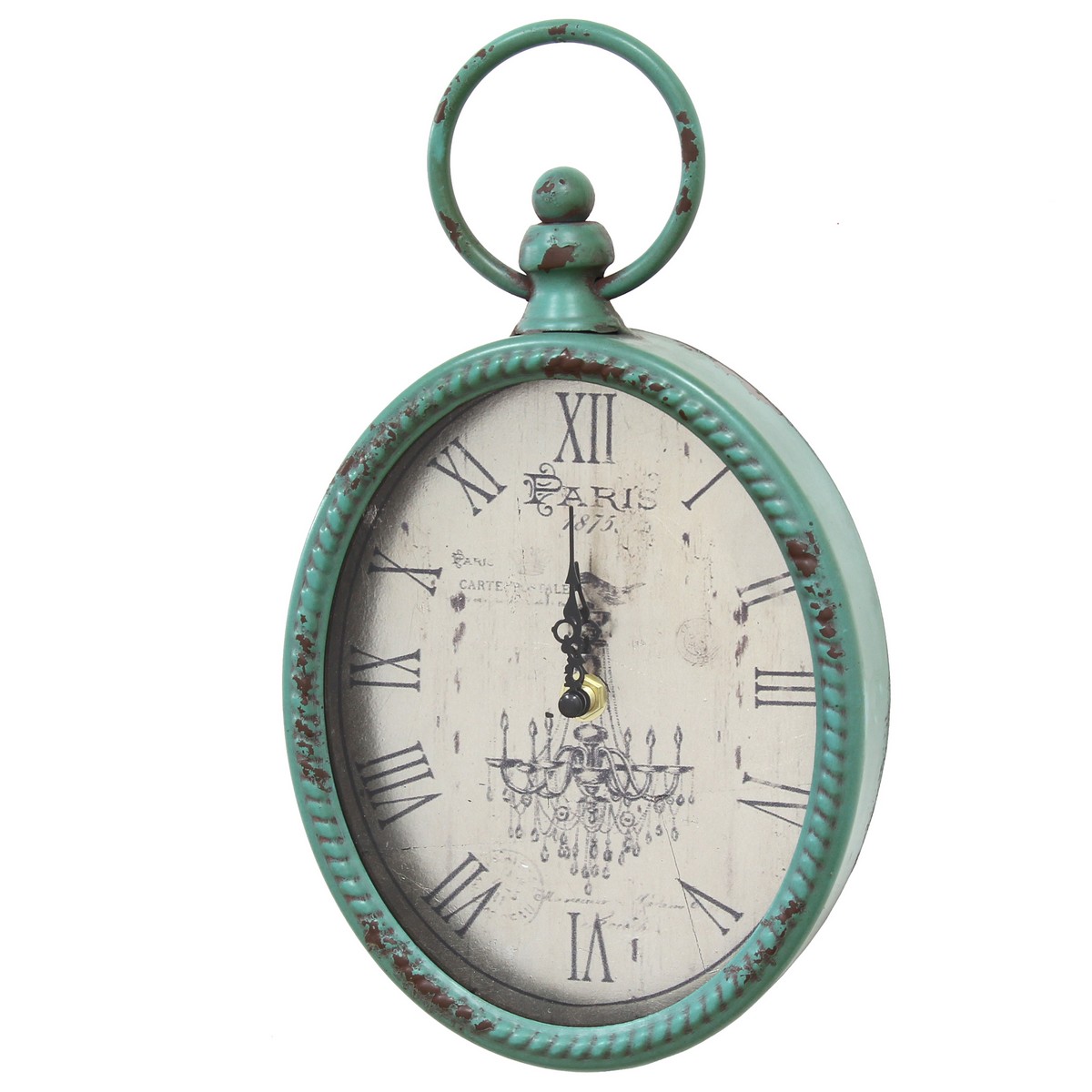 Stratton Home Decor Antique Oval Clock - Teal Stratton Home Decor Antique Oval Clock - Teal