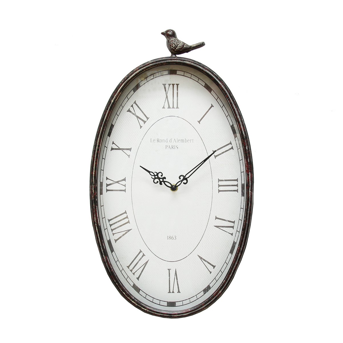 Stratton Home Decor Antique Oval Clock - Gunmetal Stratton Home Decor Antique Oval Clock - Gunmetal