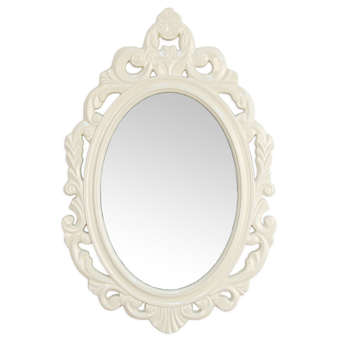 Stratton Home Decor White Baroque Mirror - White Stratton Home Decor White Baroque Mirror - White