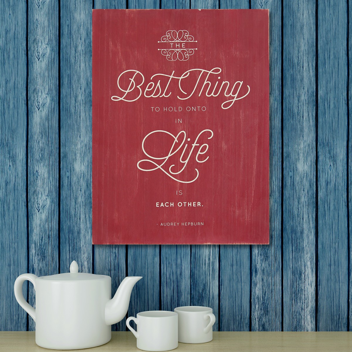 Stratton Home Decor Best Thing in Life Box Art - Red/White