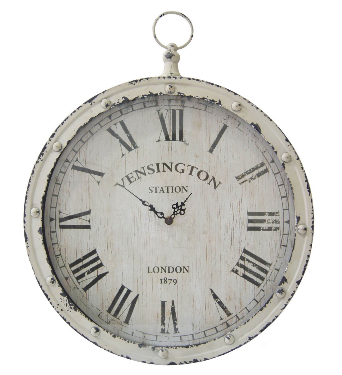 Stratton Home Decor Pocket Watch Wall Clock - White