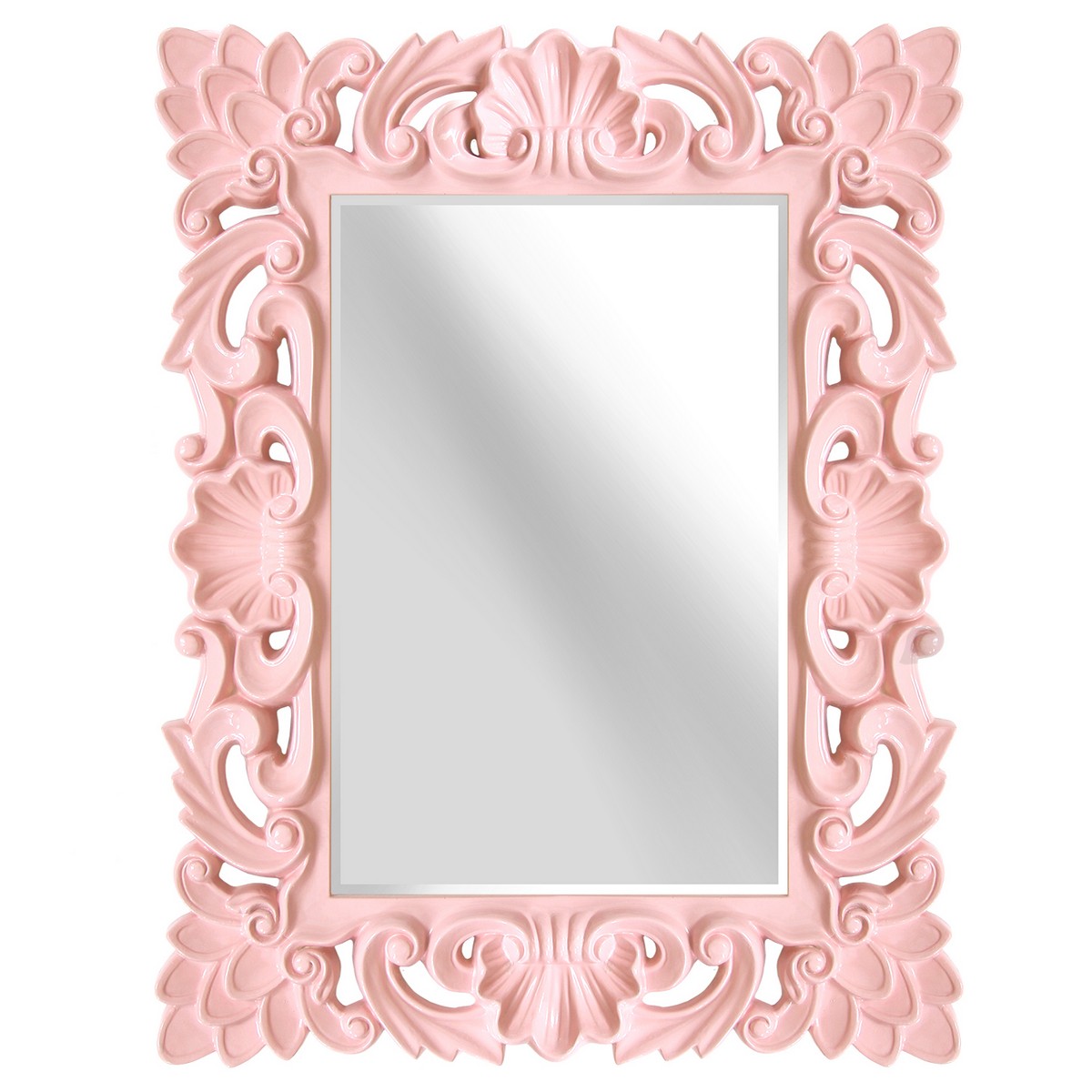 Stratton Home Decor Blush Elegant Ornate Wall Mirror - Blush
