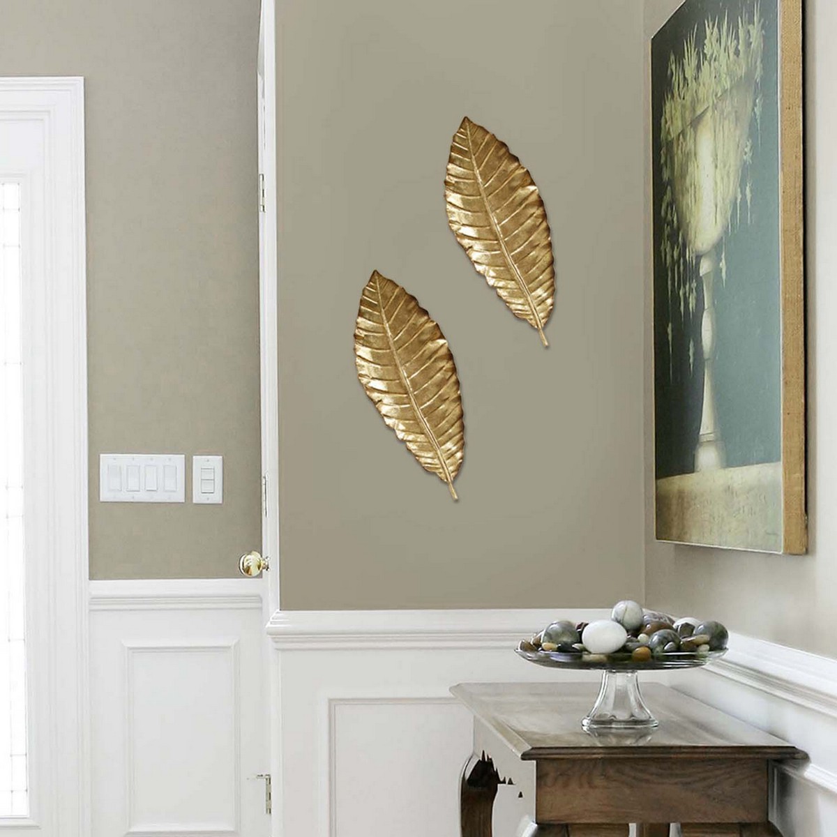 Stratton Home Decor Elegant Leaf Wall Decor - Gold