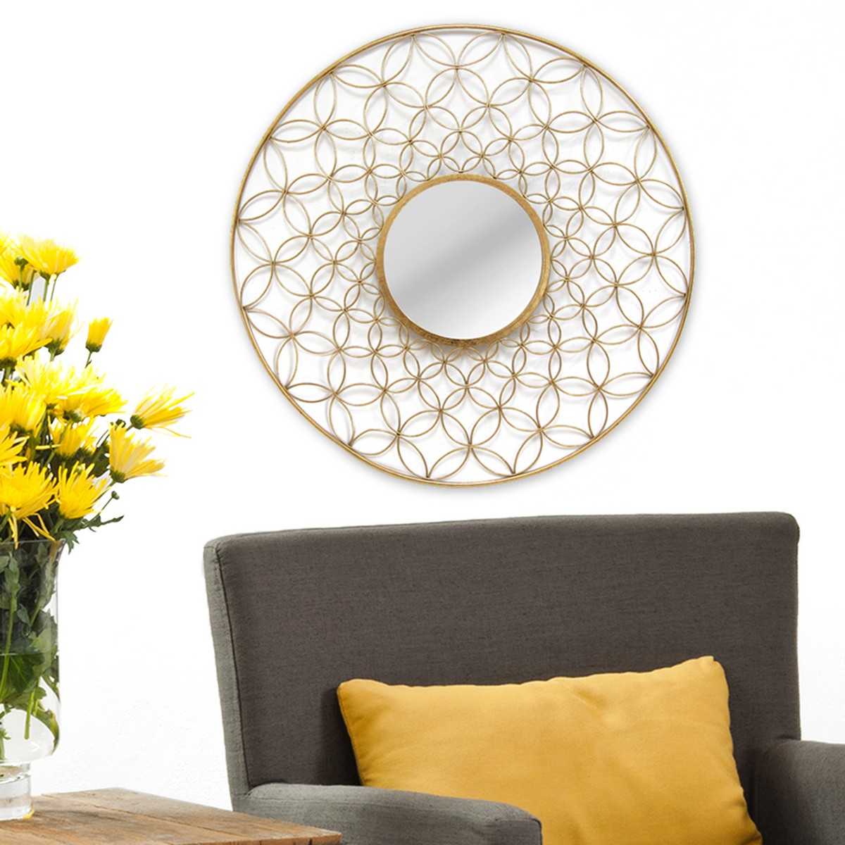 Stratton Home Decor Elyse Wall Mirror - Gold