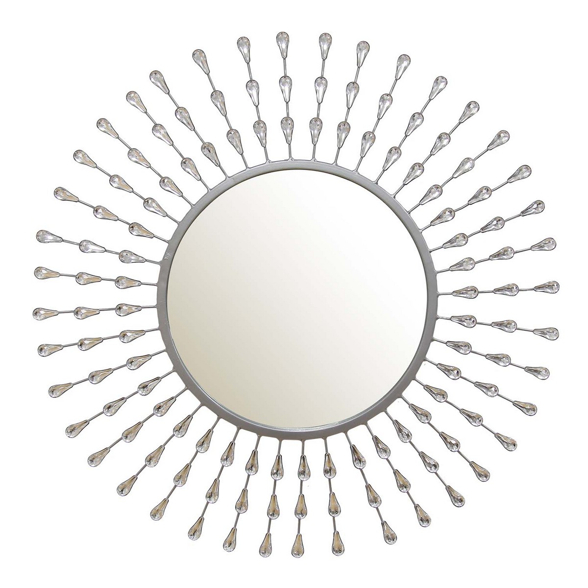Stratton Home Decor Melissa Tear Drop Mirror - Silver Stratton Home Decor Melissa Tear Drop Mirror - Silver