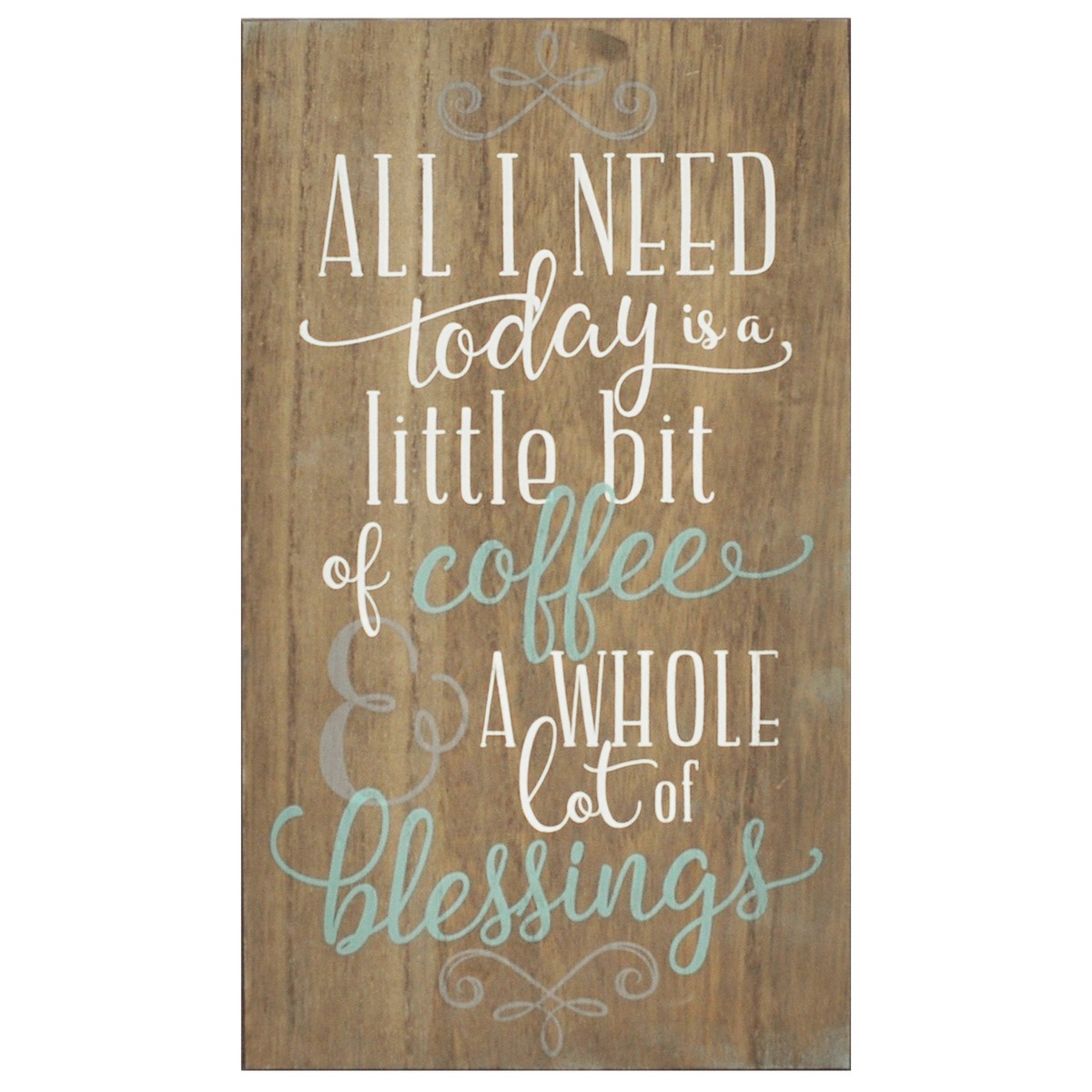 Stratton Home Decor Coffee and Blessings Wall Art - Brown