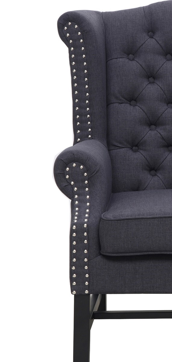 TOV Furniture Fairfield Grey Linen Club Chair