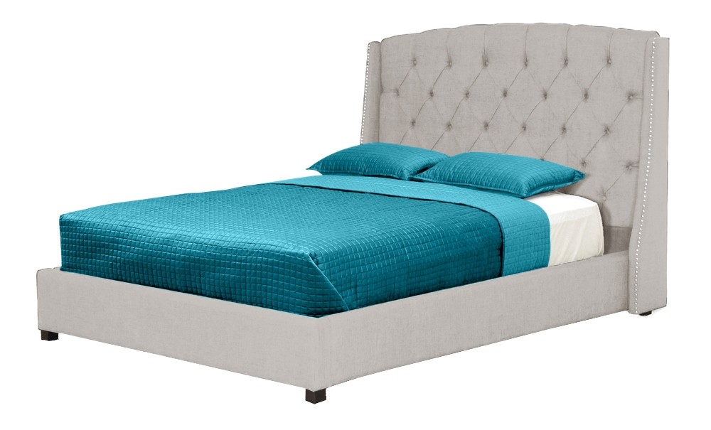TOV Furniture Williamsburg Beige Linen Bed