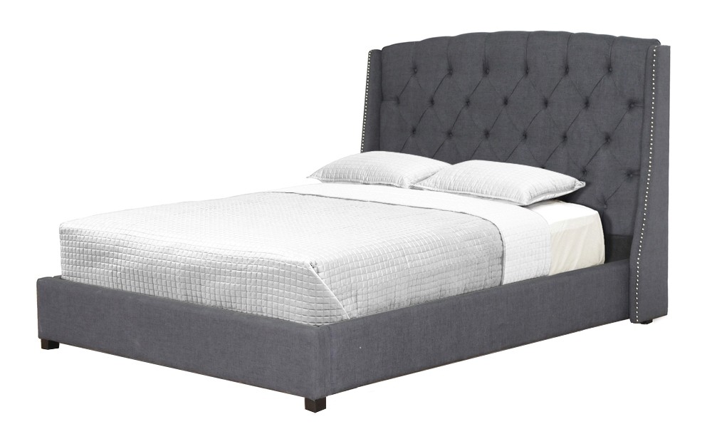 TOV Furniture Williamsburg Grey Linen Bed TOV Furniture Williamsburg Grey Linen Bed