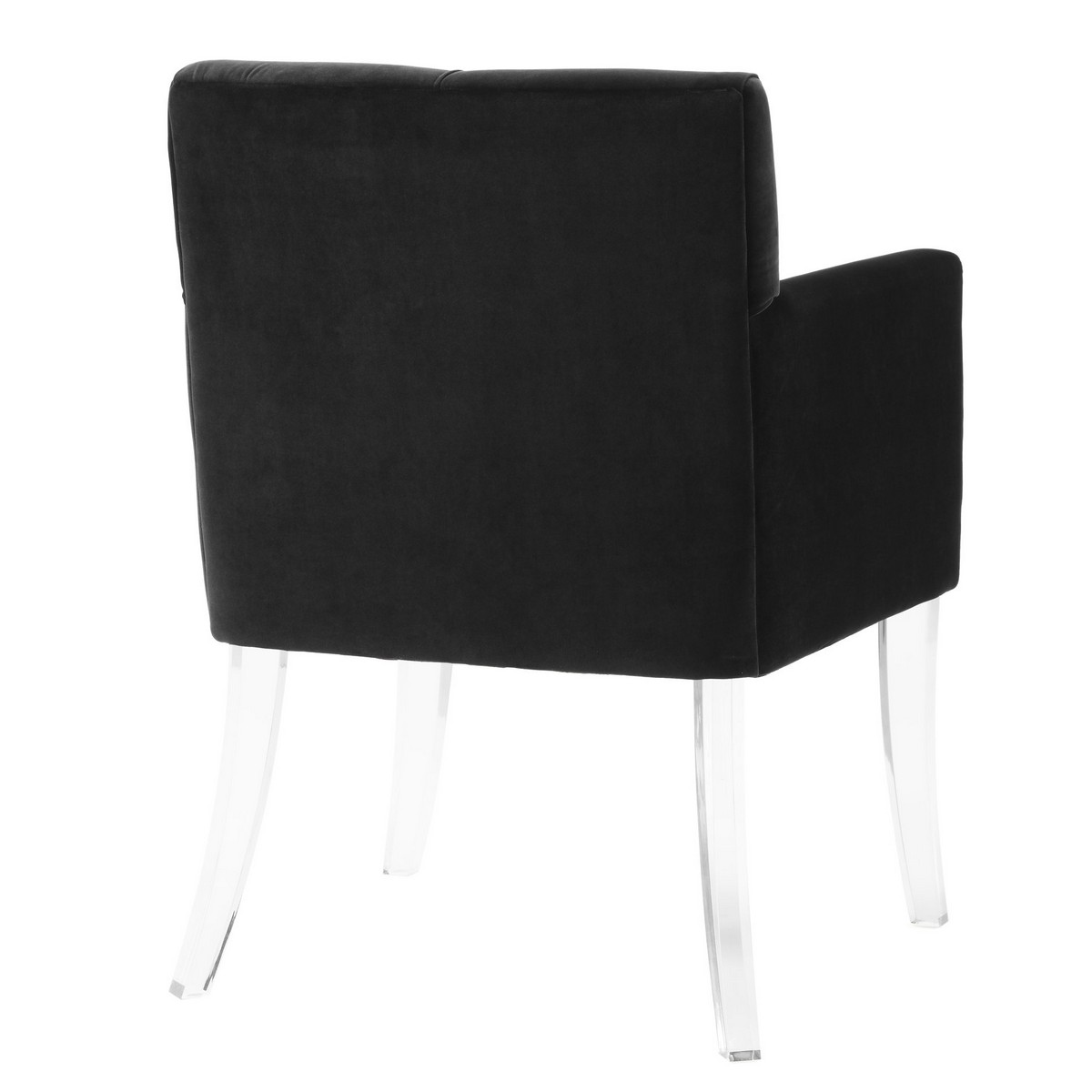 TOV Furniture Lafayette Black Velvet Acrylic Chair