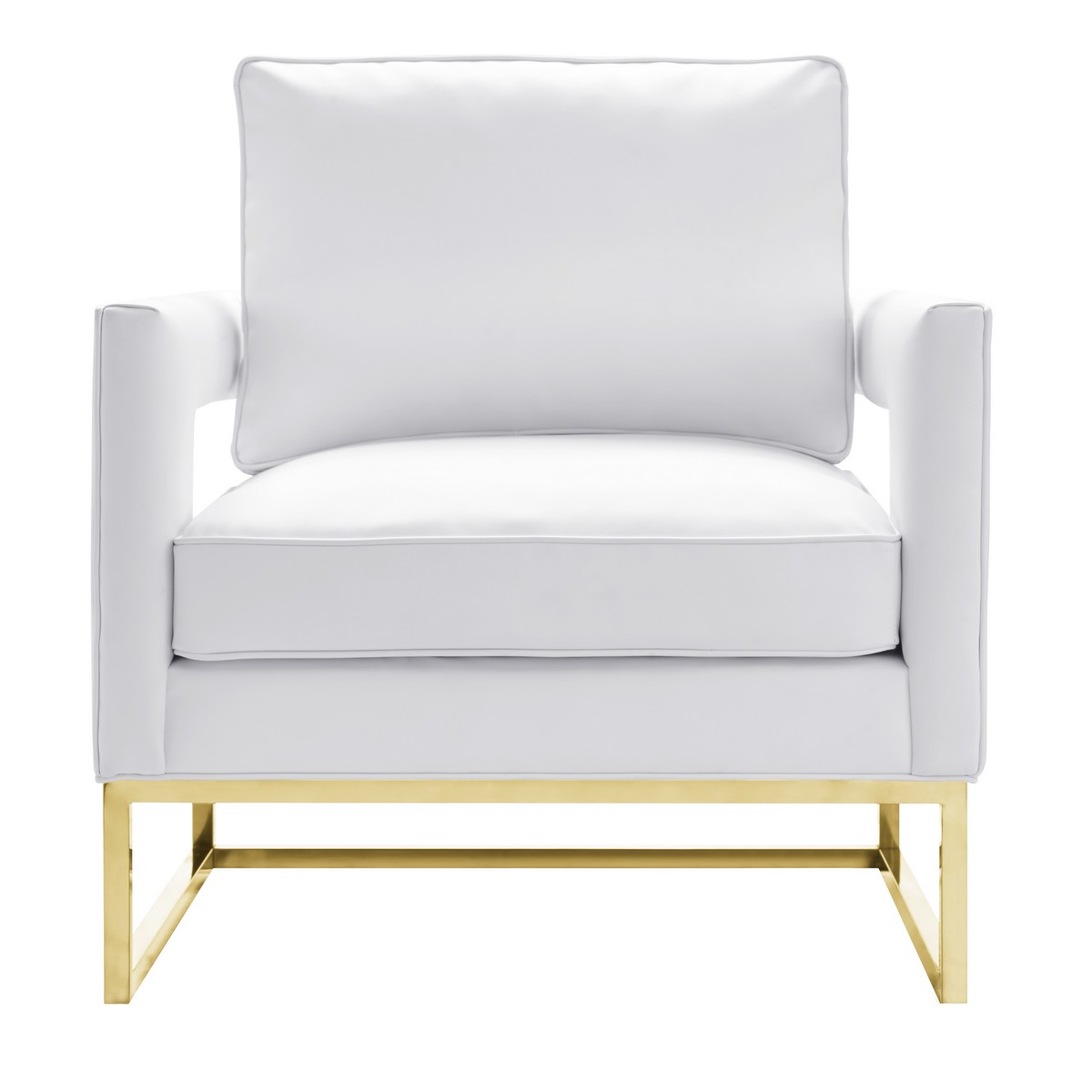 TOV Furniture Avery White Leather Chair