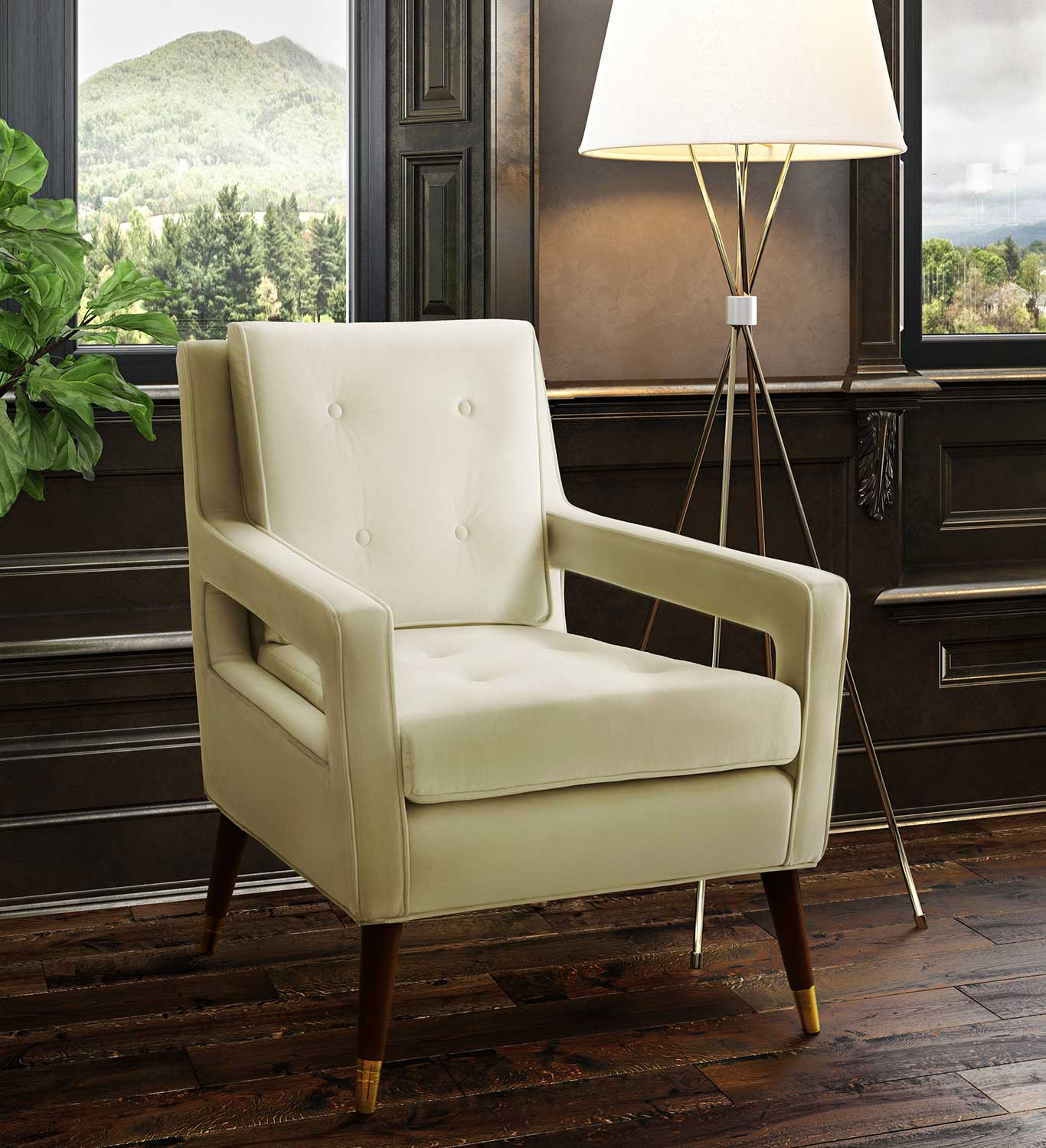 TOV Furniture Draper Chair - Cream