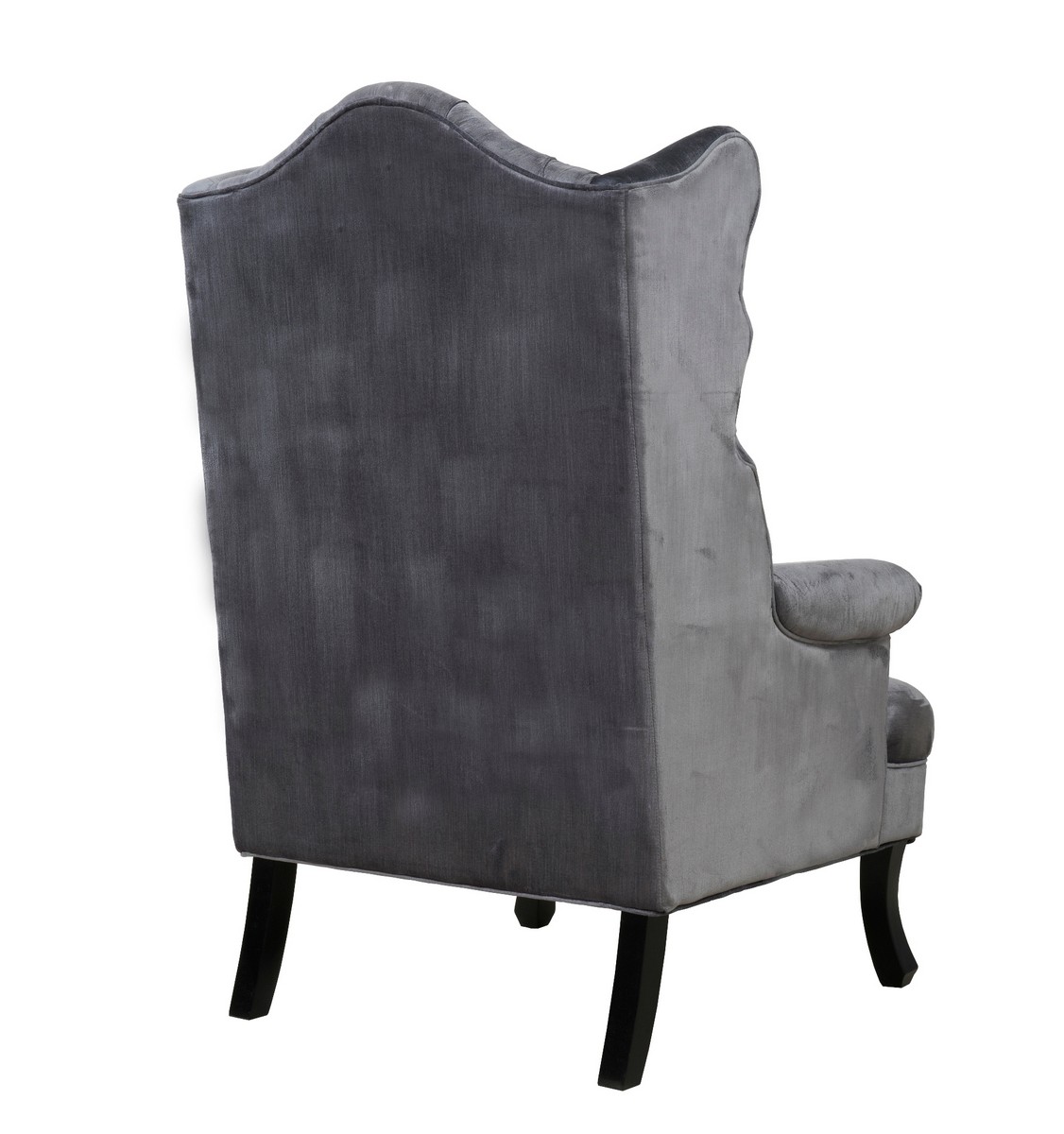 TOV Furniture Madison Grey Velvet Wing Chair