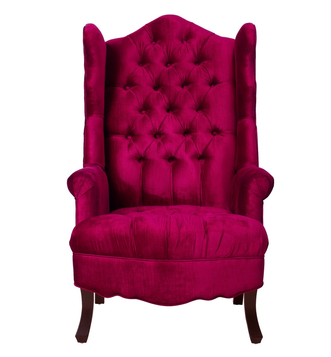 TOV Furniture Madison Pink Velvet Wing Chair