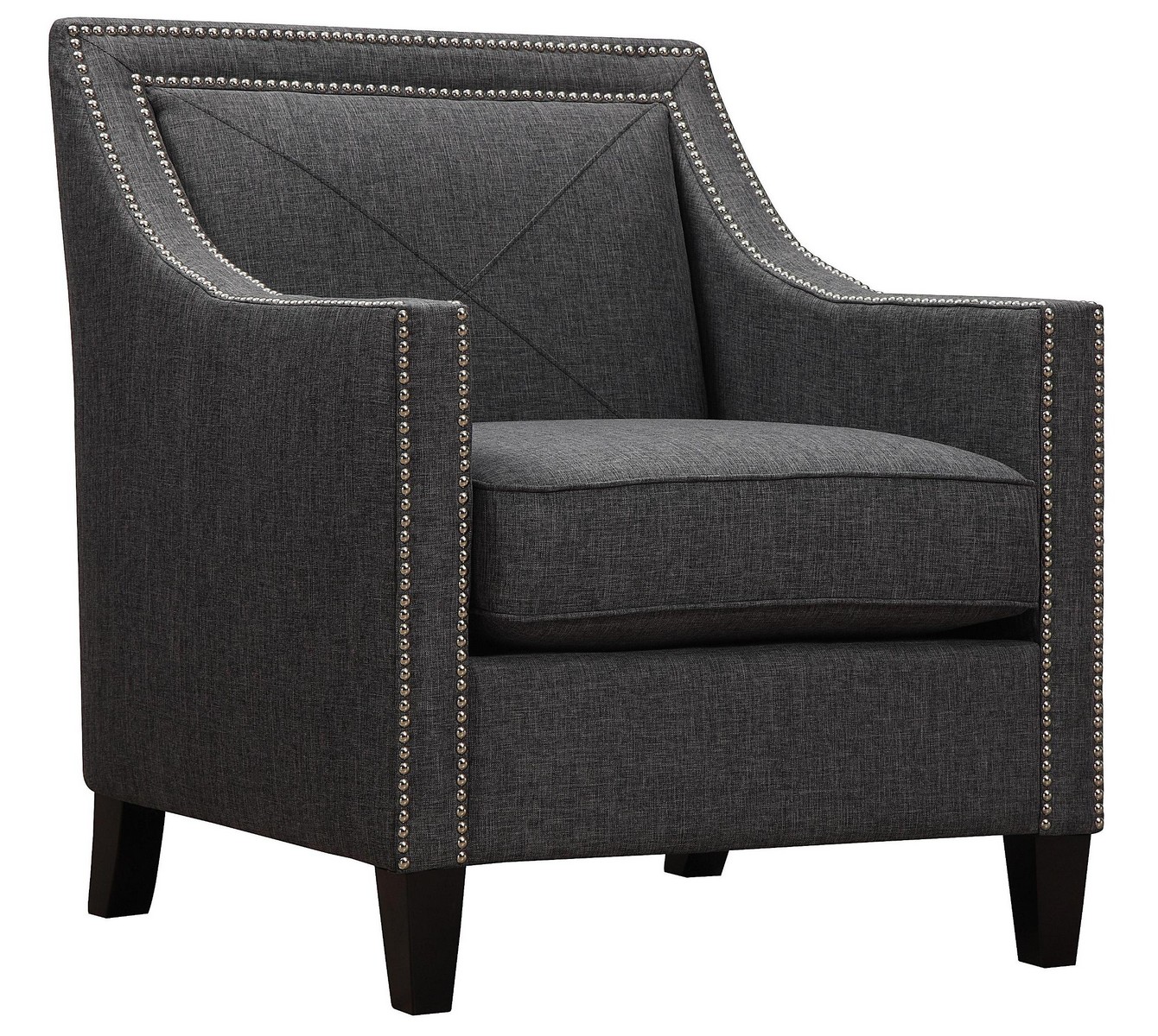 TOV Furniture Asheville Dark Grey Linen Chair