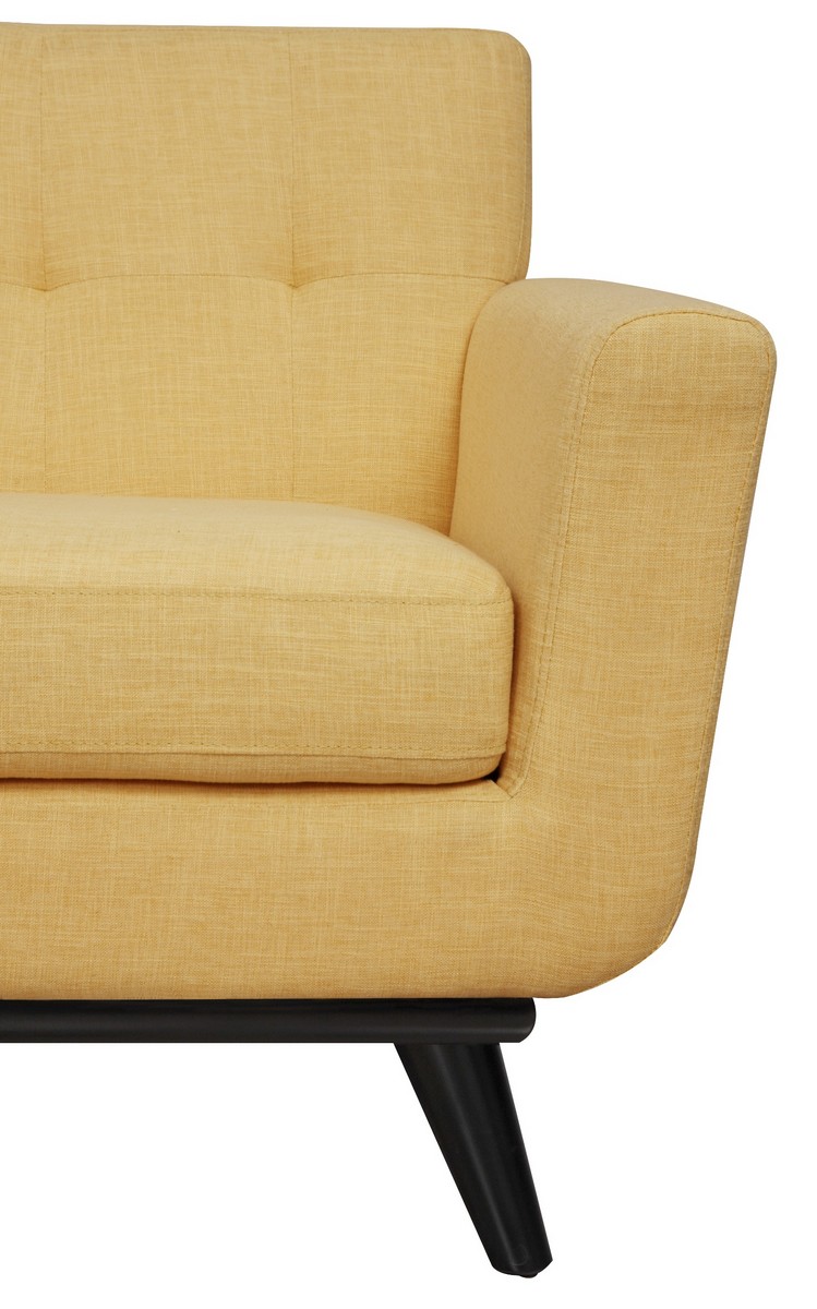 TOV Furniture James Mustard Yellow Linen Chair