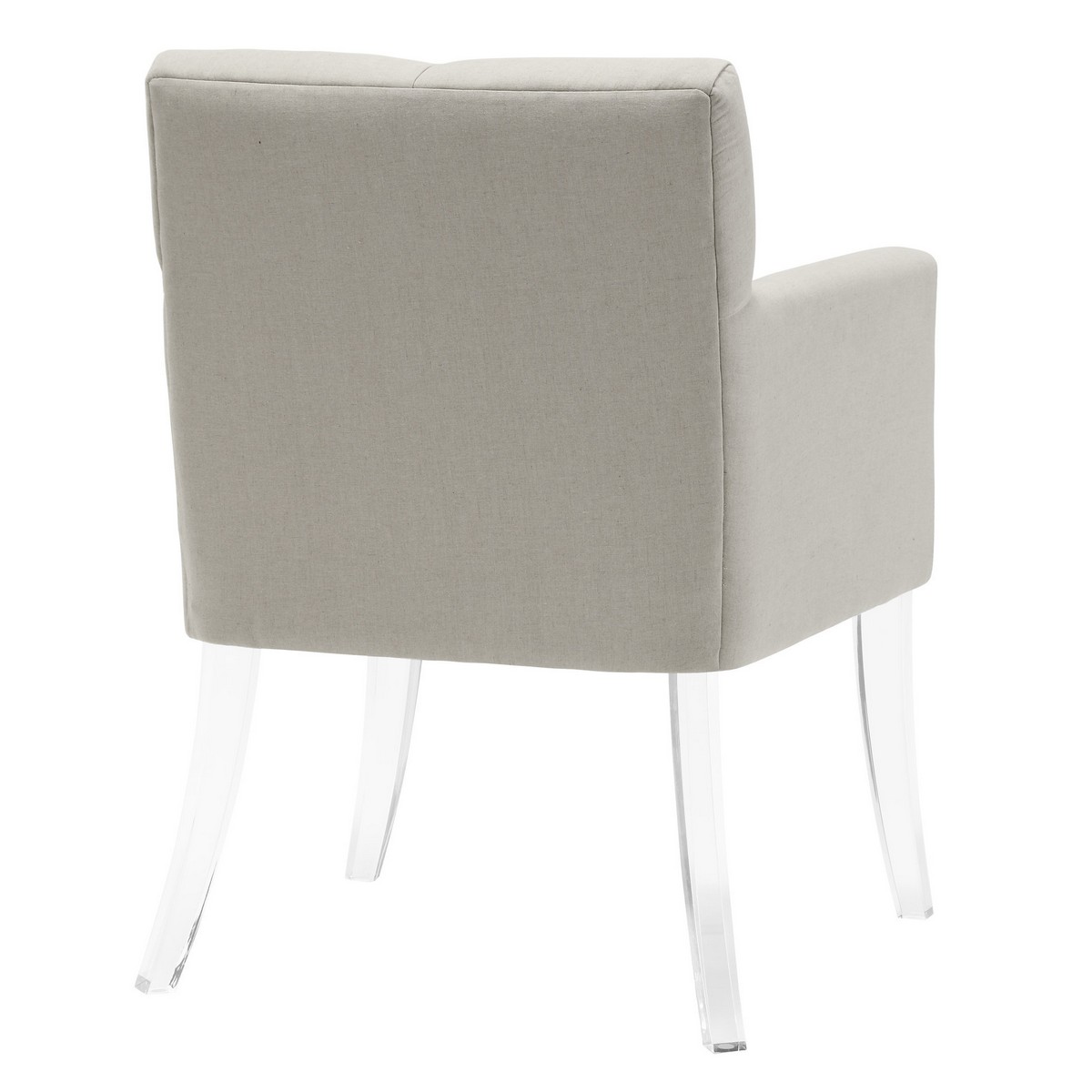 TOV Furniture Lafayette Beige Linen Acrylic Chair