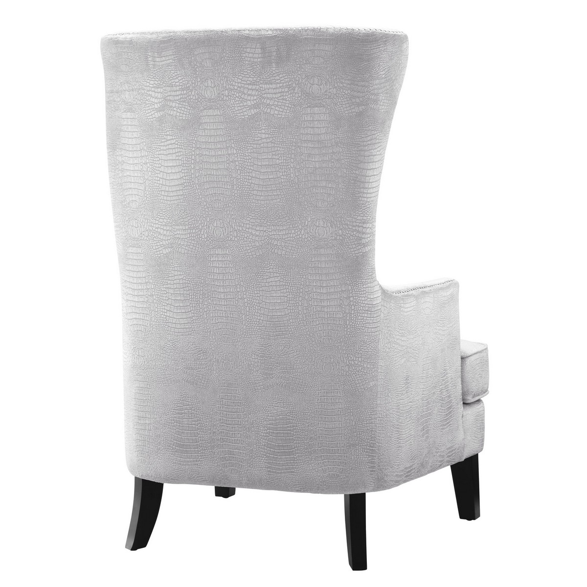 TOV Furniture Bristol Silver Croc Tall Chair