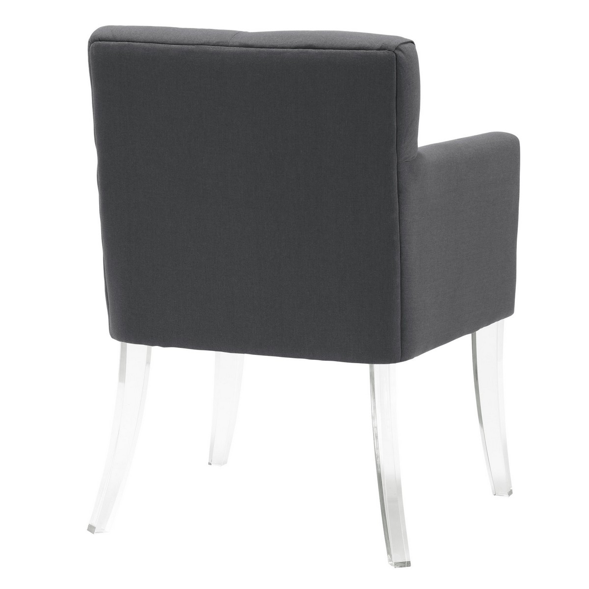 TOV Furniture Lafayette Grey Linen Acrylic Chair