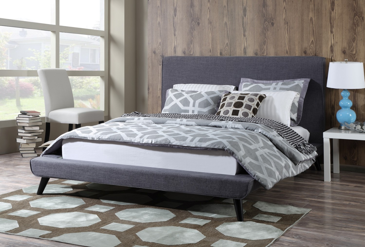 TOV Furniture Nixon Grey Linen Bed