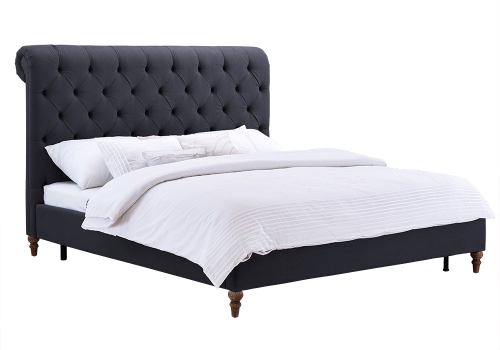 TOV Furniture Oxford Grey Linen Bed
