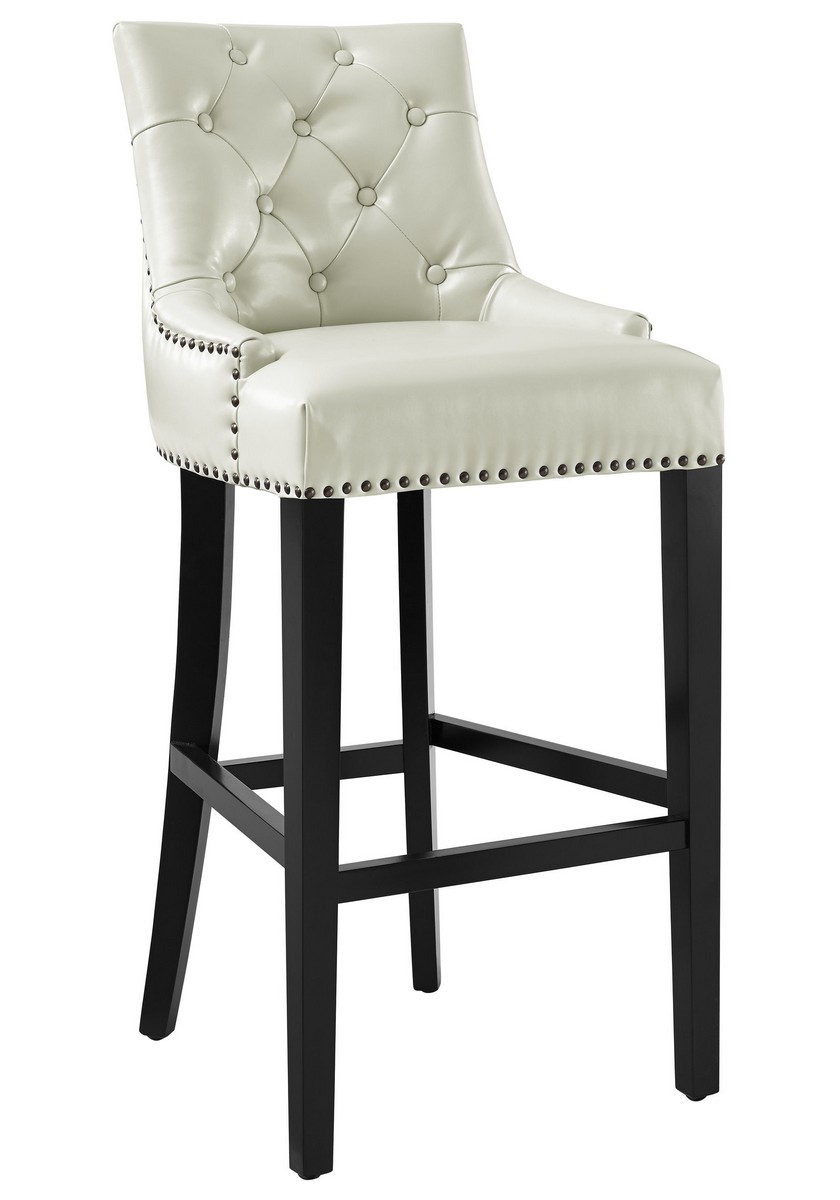 TOV Furniture Uptown Cream Leather Counter Stool