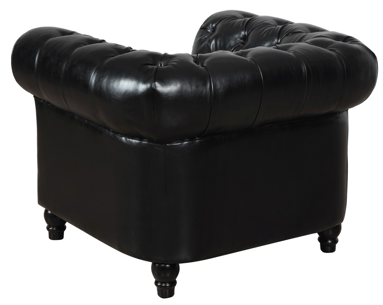 TOV Furniture Zahara Black Leather Club Chair
