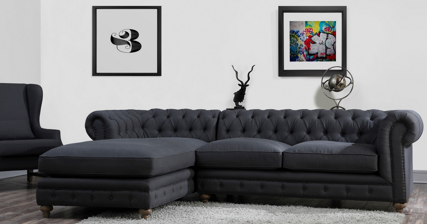 TOV Furniture Oxford Grey Linen Living Room Set