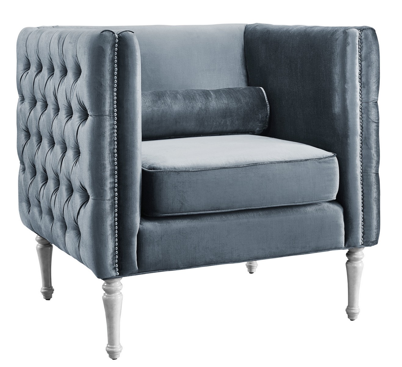 TOV Furniture Bryn Grey Velvet Chair