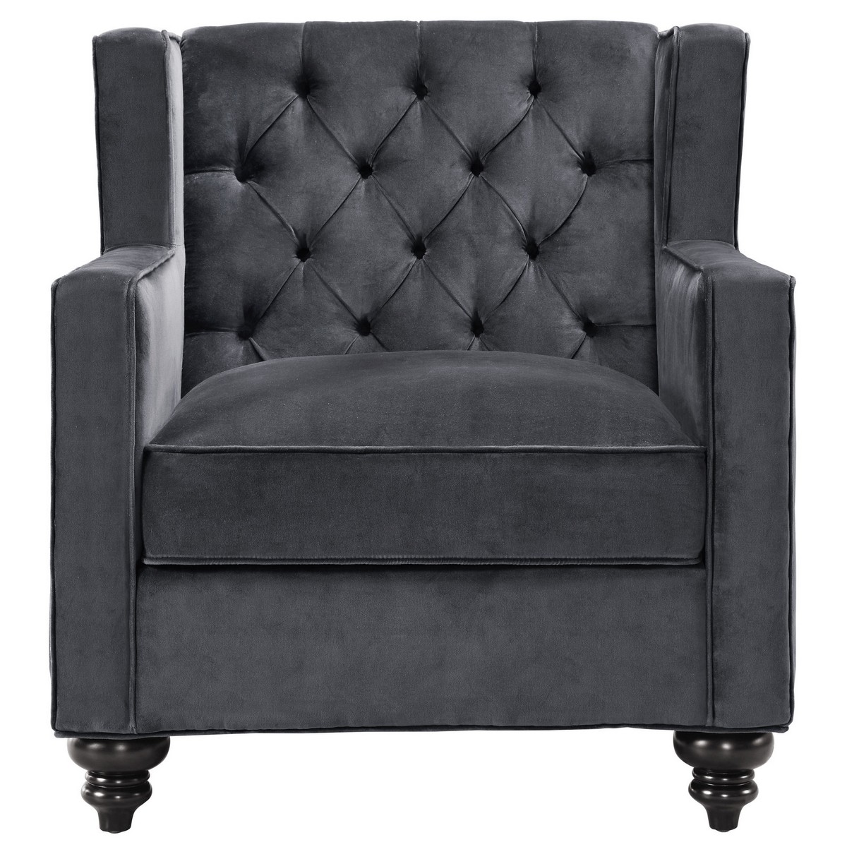 TOV Furniture Sydney Grey Velvet Chair