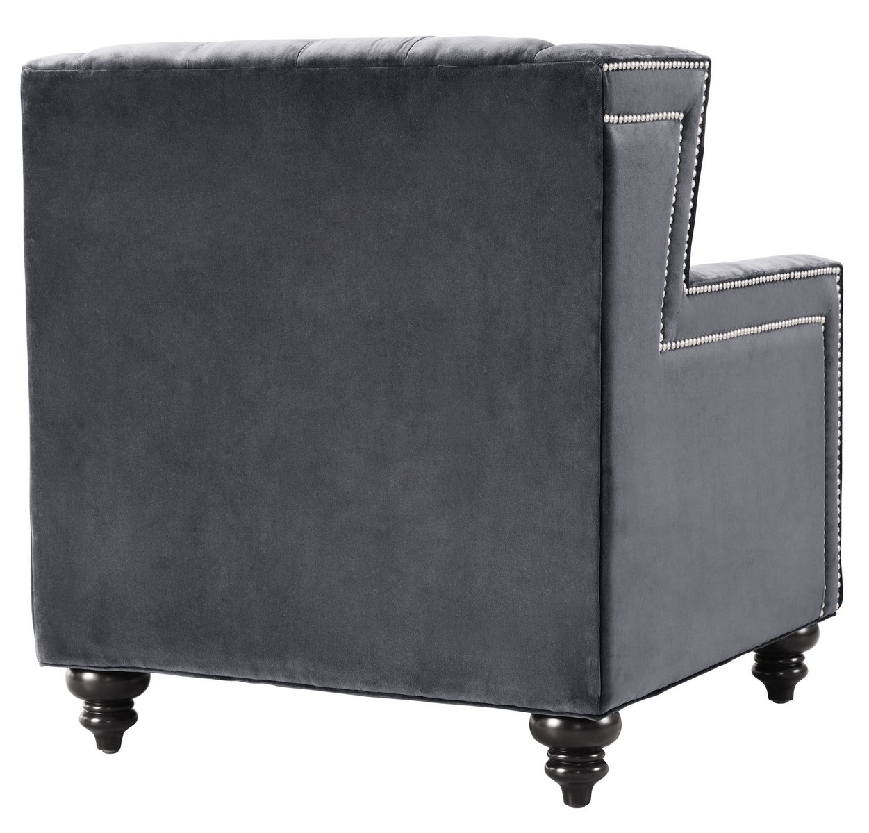 TOV Furniture Sydney Grey Velvet Chair