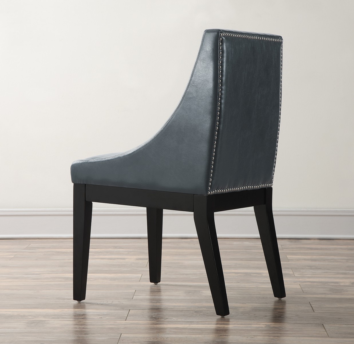 TOV Furniture Tess Grey Leather Dining Chair D26 at