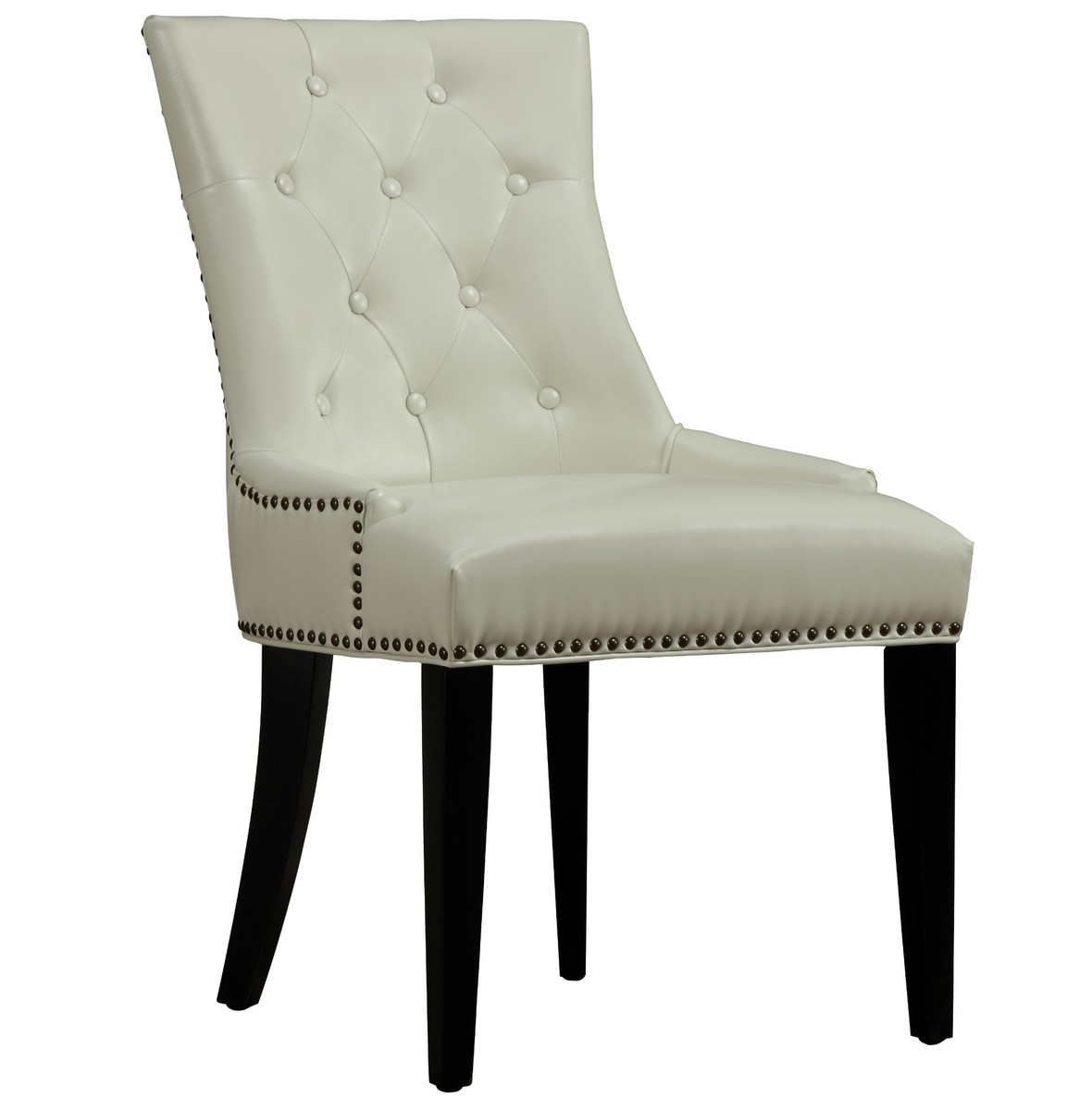 TOV Furniture Uptown Cream Leather Dining Chair