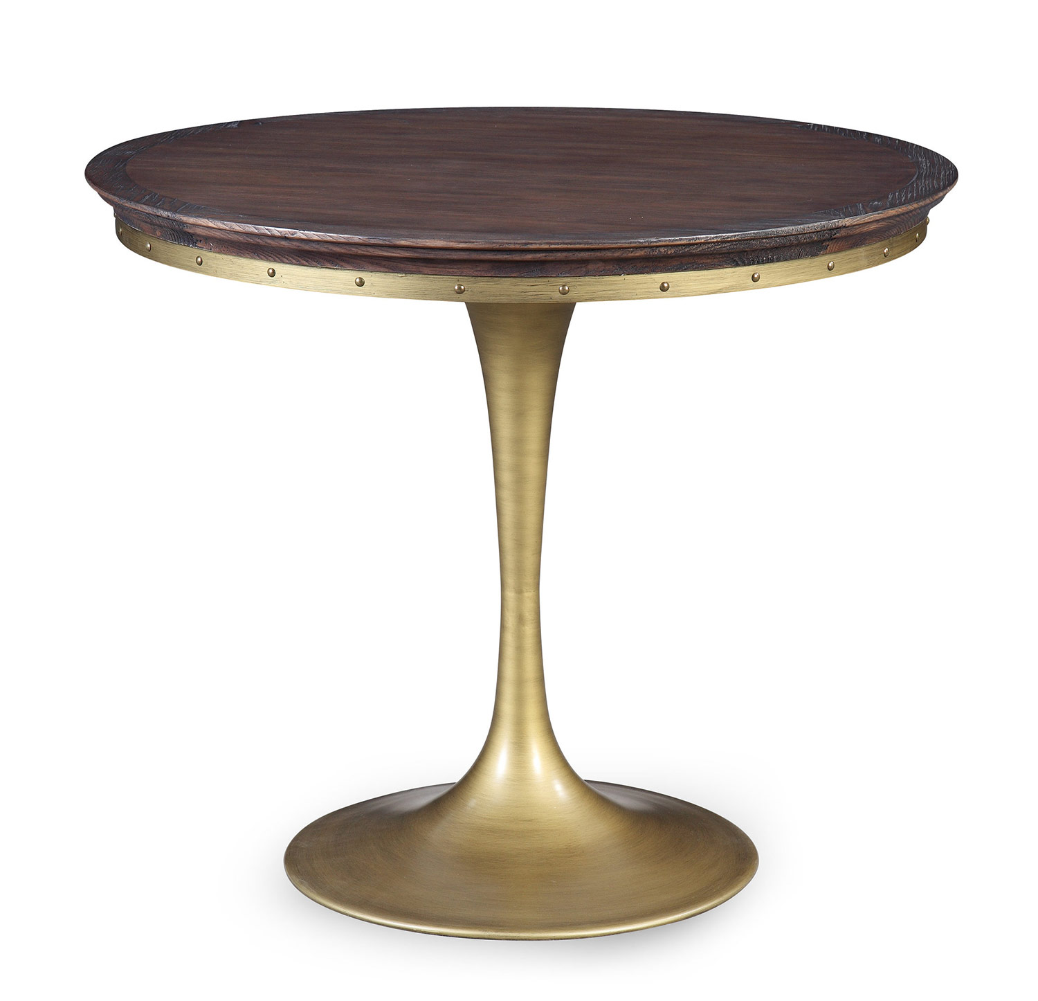 TOV Furniture Alfie Pine Table - Rustique top/Brushed brass base