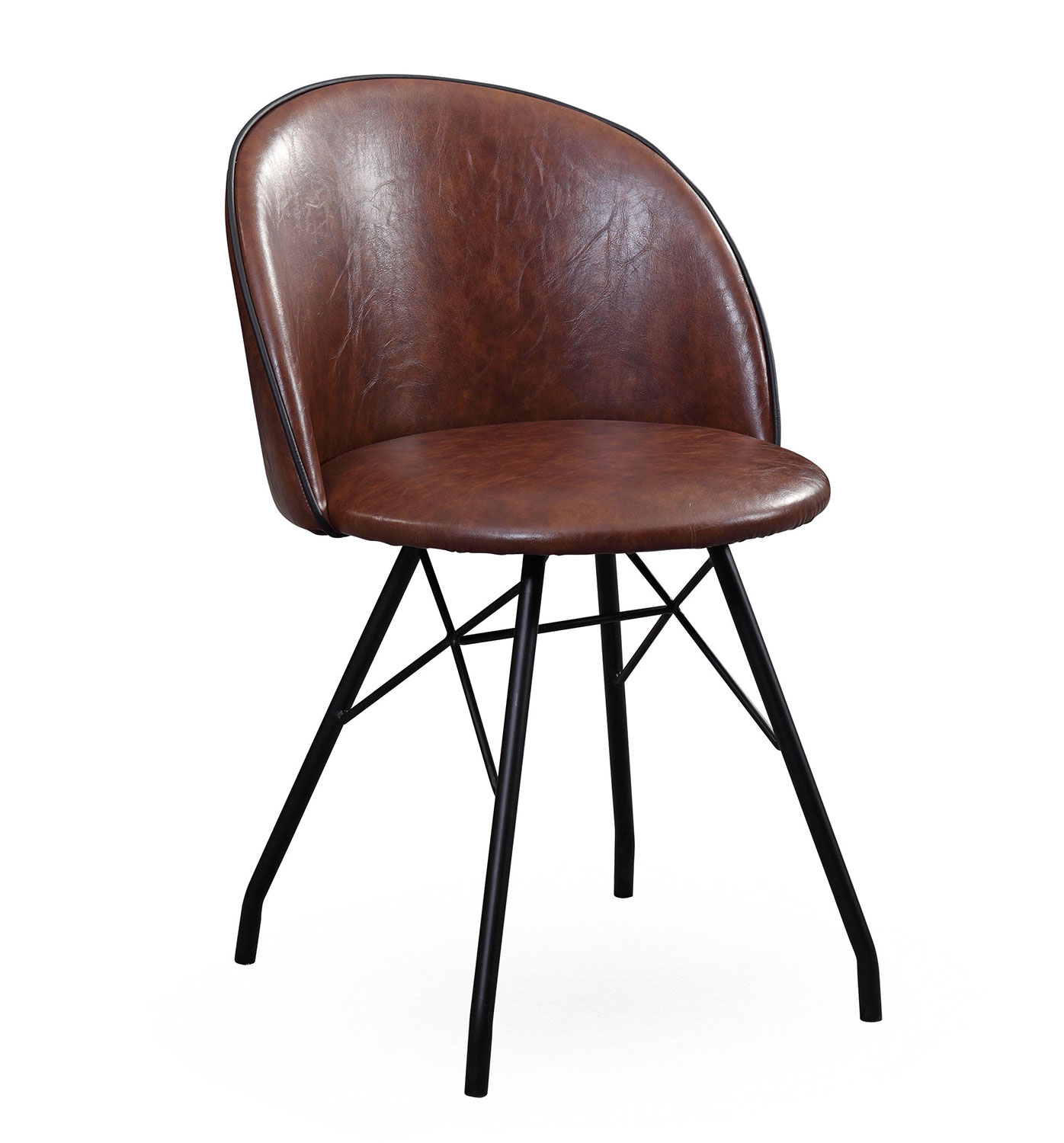 TOV Furniture Branson Swivel Chair - Dark Brown/Black - Set of 2