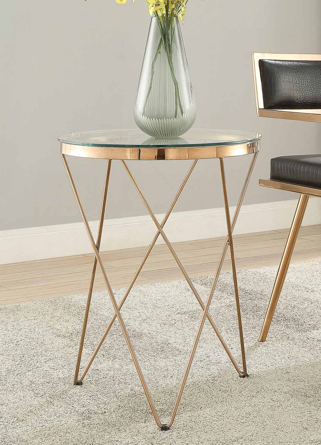 TOV Furniture Marquee Table - Rose Gold