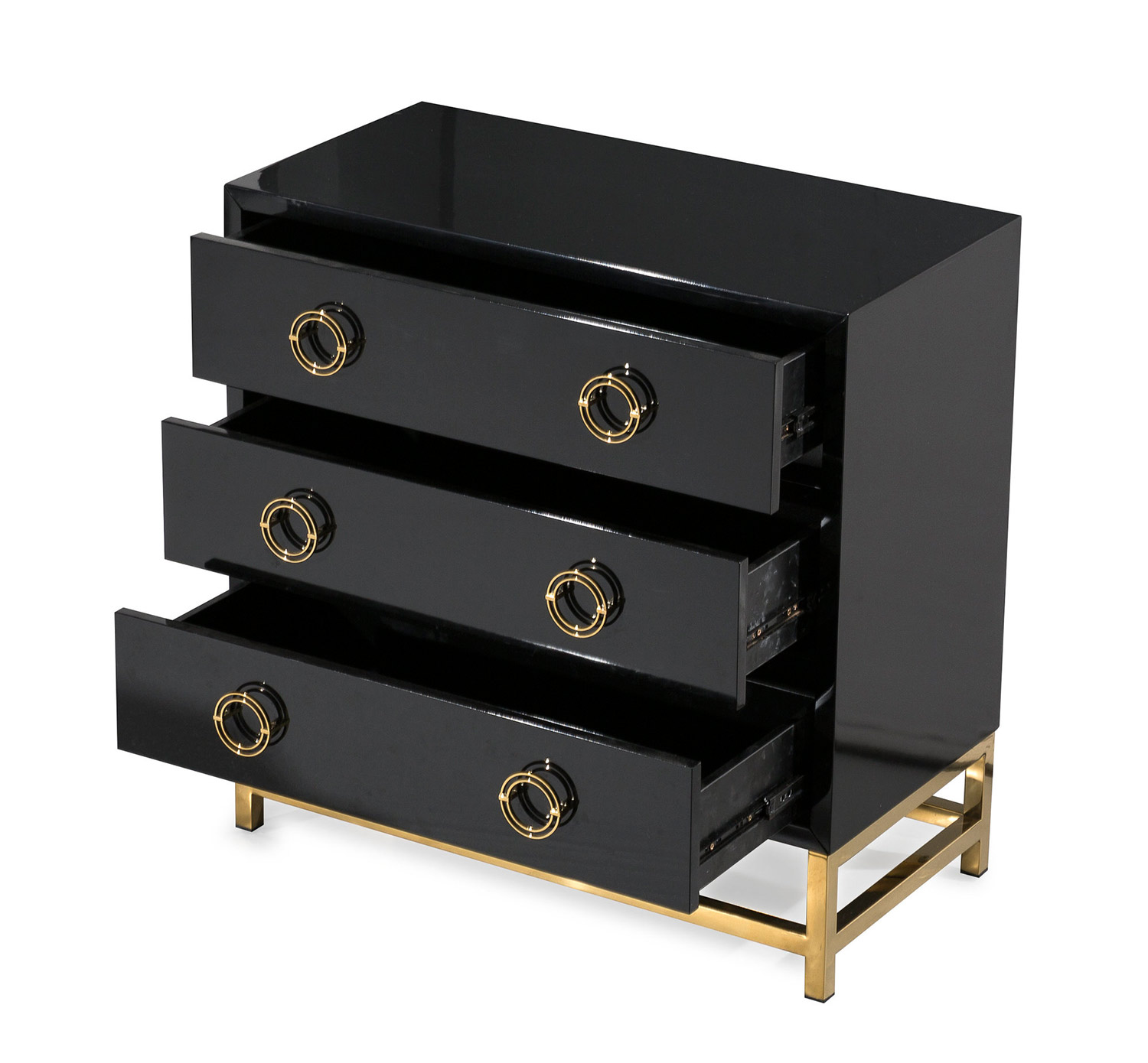TOV Furniture Majesty Chest - Black/Gold