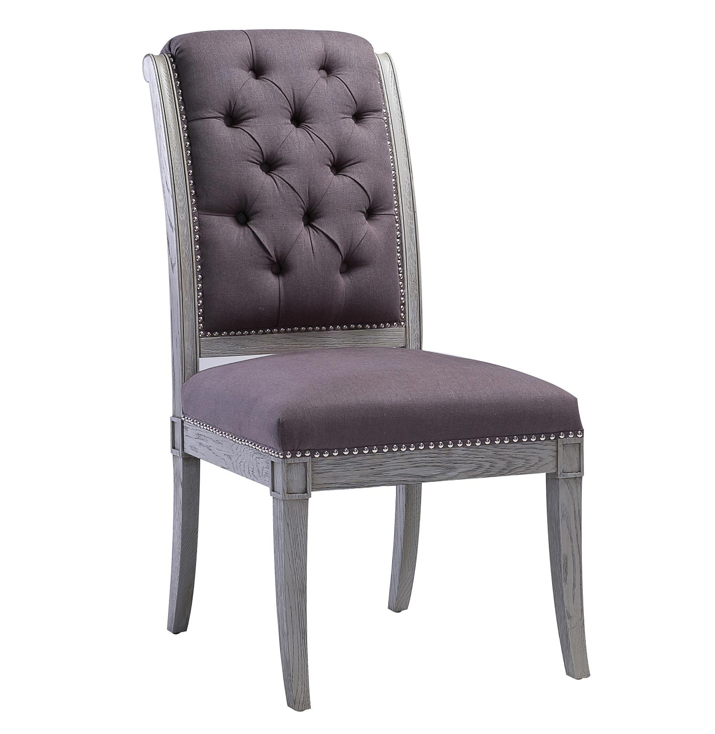 TOV Furniture Addington Grey Chair - Grey - Set of 2