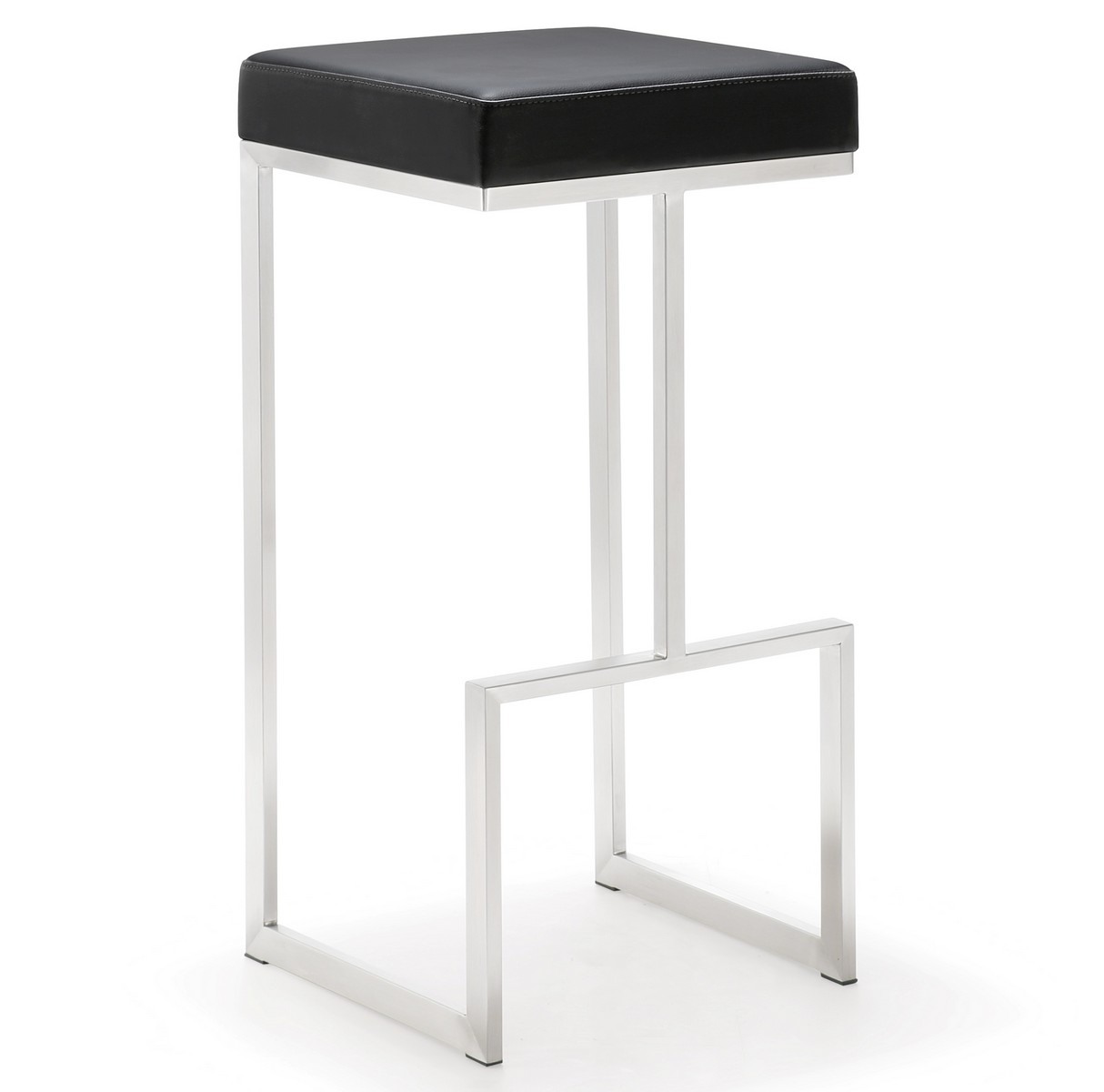 TOV Furniture Ferrara Black Stainless Steel Barstool - Set of 2 TOV Furniture Ferrara Black Stainless Steel Barstool - Set of 2