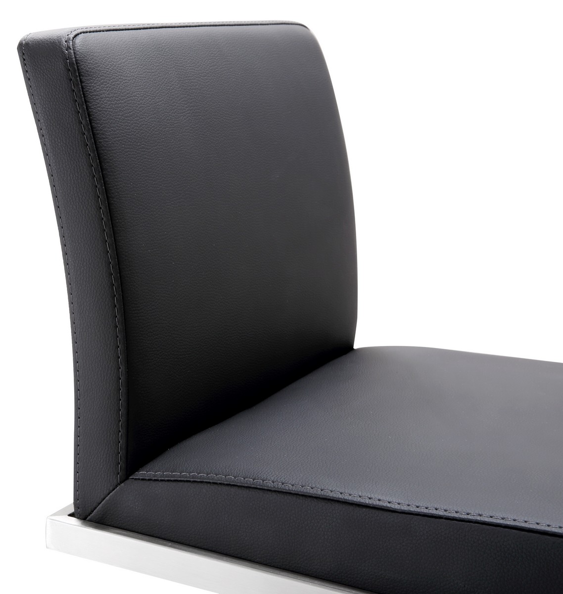TOV Furniture Amalfi Black Stainless Steel Adjustable Barstool