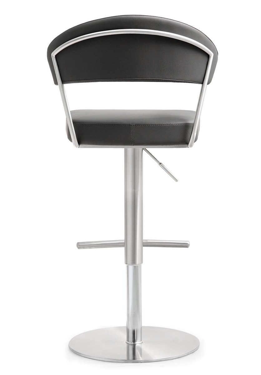 TOV Furniture Cosmo Grey Stainless Steel Barstool