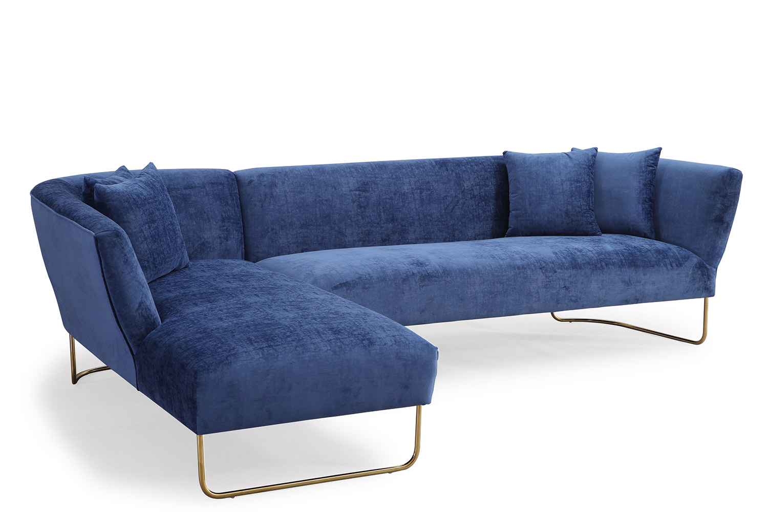 TOV Furniture Caprice LAF Sectional Sofa - Navy