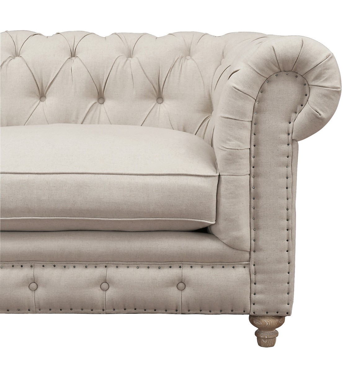 TOV Furniture Oxford Beige Linen Sofa