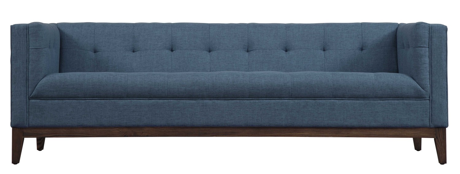 TOV Furniture Gavin Blue Linen Sofa