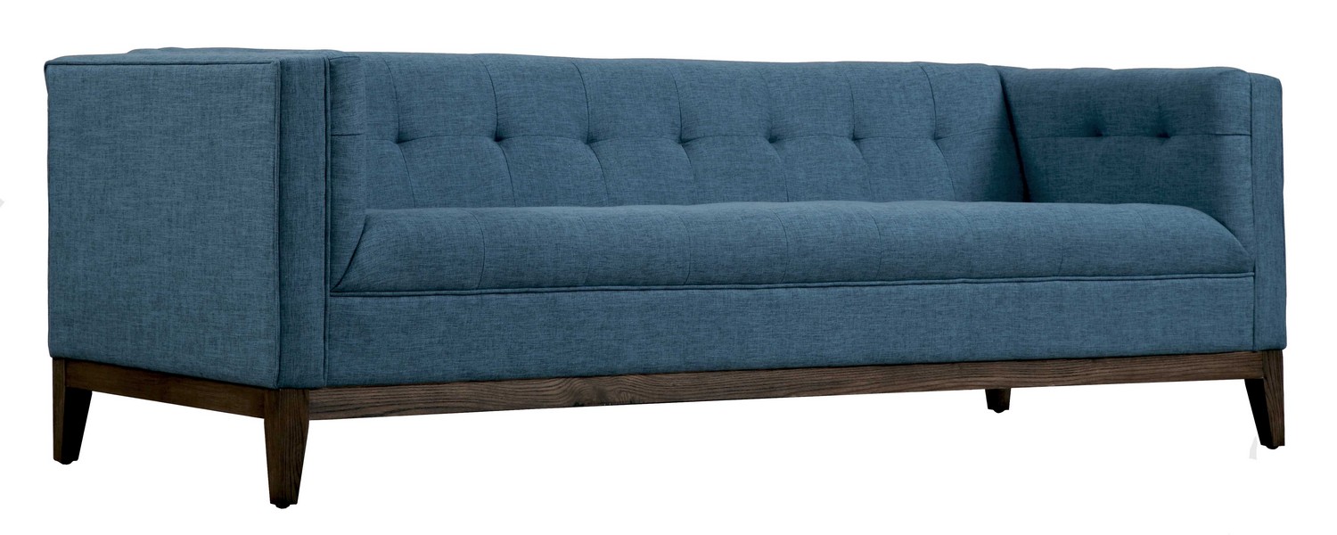 TOV Furniture Gavin Blue Linen Sofa